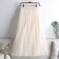 Solid Pleated Fairy Gauze Skirt
