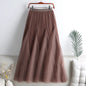 Solid Pleated Fairy Gauze Skirt